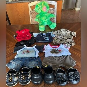 Build-A-Bear Dinosaur plush lot of 16 | includes clothing and shoes
